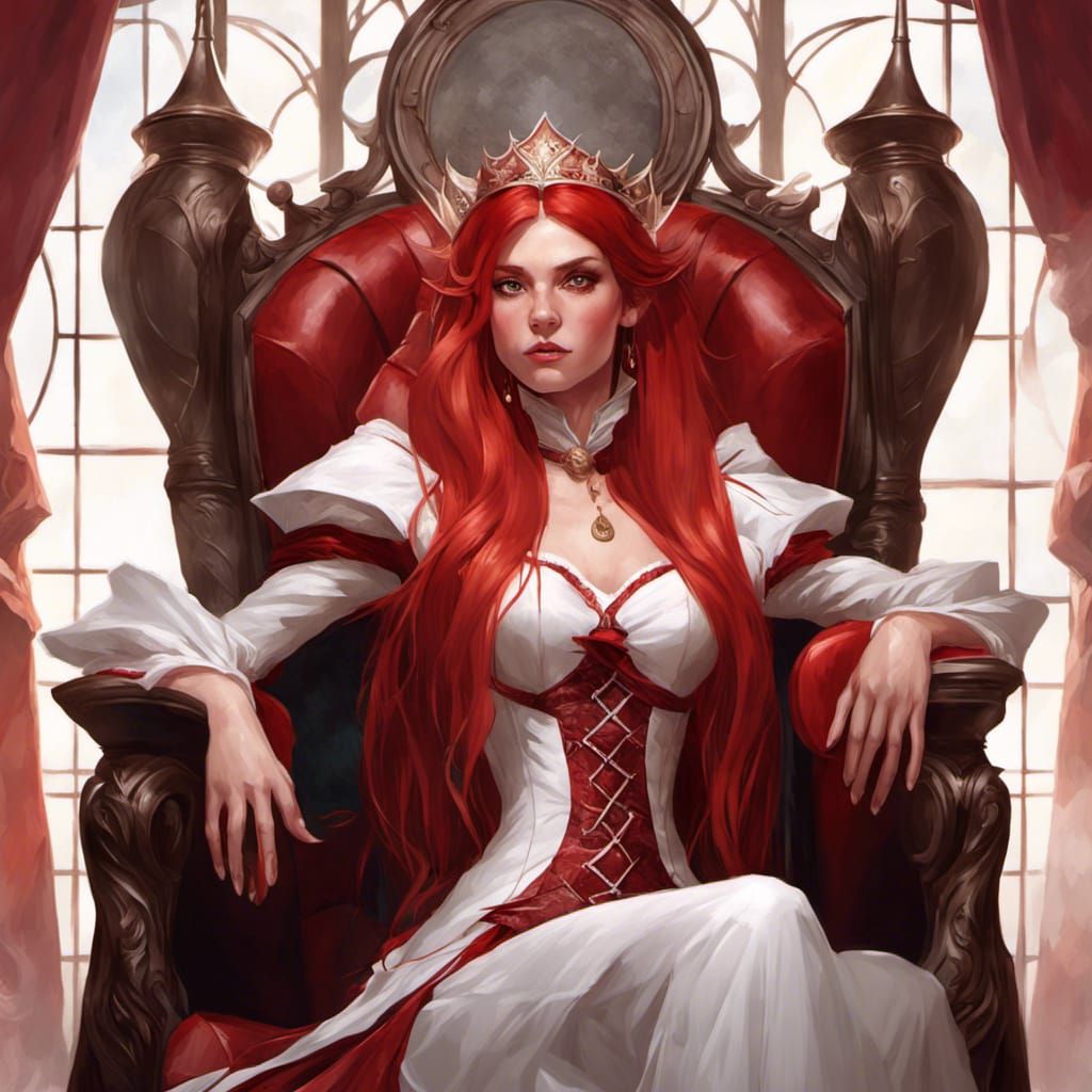 Victorian Elf Queen Portrait in Dragon Scales