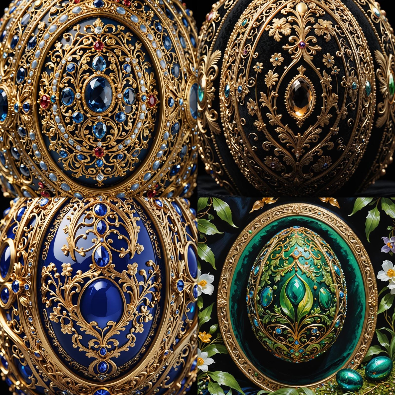 Exquisite Fabergé Easter Egg Art