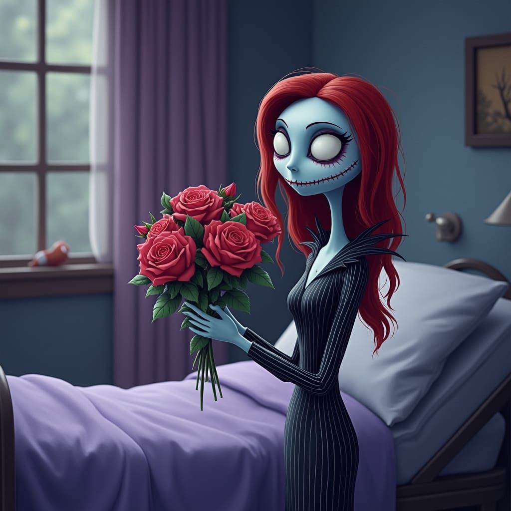 Sally from Nightmare Before Christmas in Burton Style