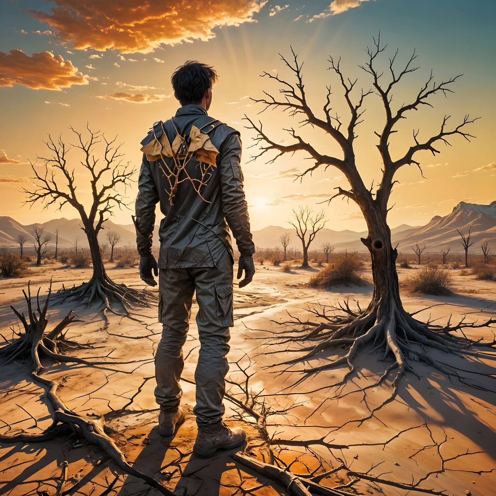 Thirst Overcomes Homesickness: An AI Interpretation