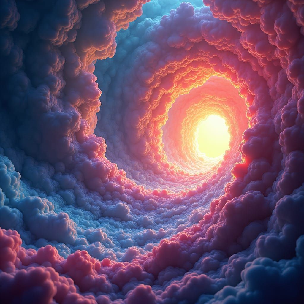 Iridescent Vortex of Colors in Ethereal Matte Painting