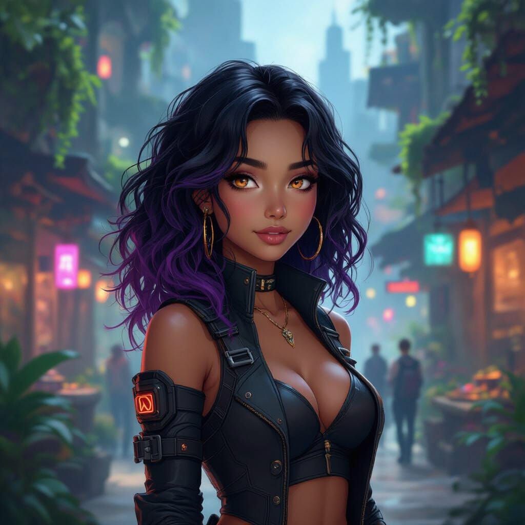 Lyra Vespera in Floating City: Dystopian Futurism