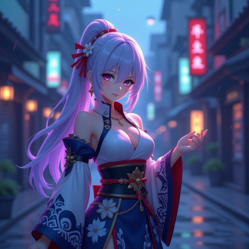 RavyFlux: 3D Anime Concept Art in Vibrant Style