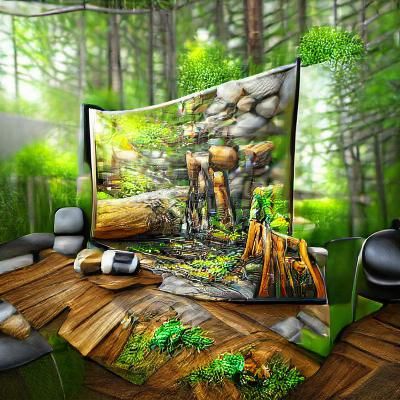 Forest Artist's Life in 3D Acrylic Art