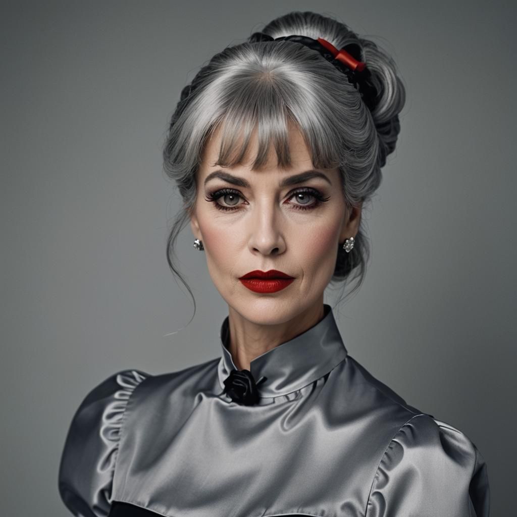 Elegant Grey Hair Portrait in Soft Natural Light