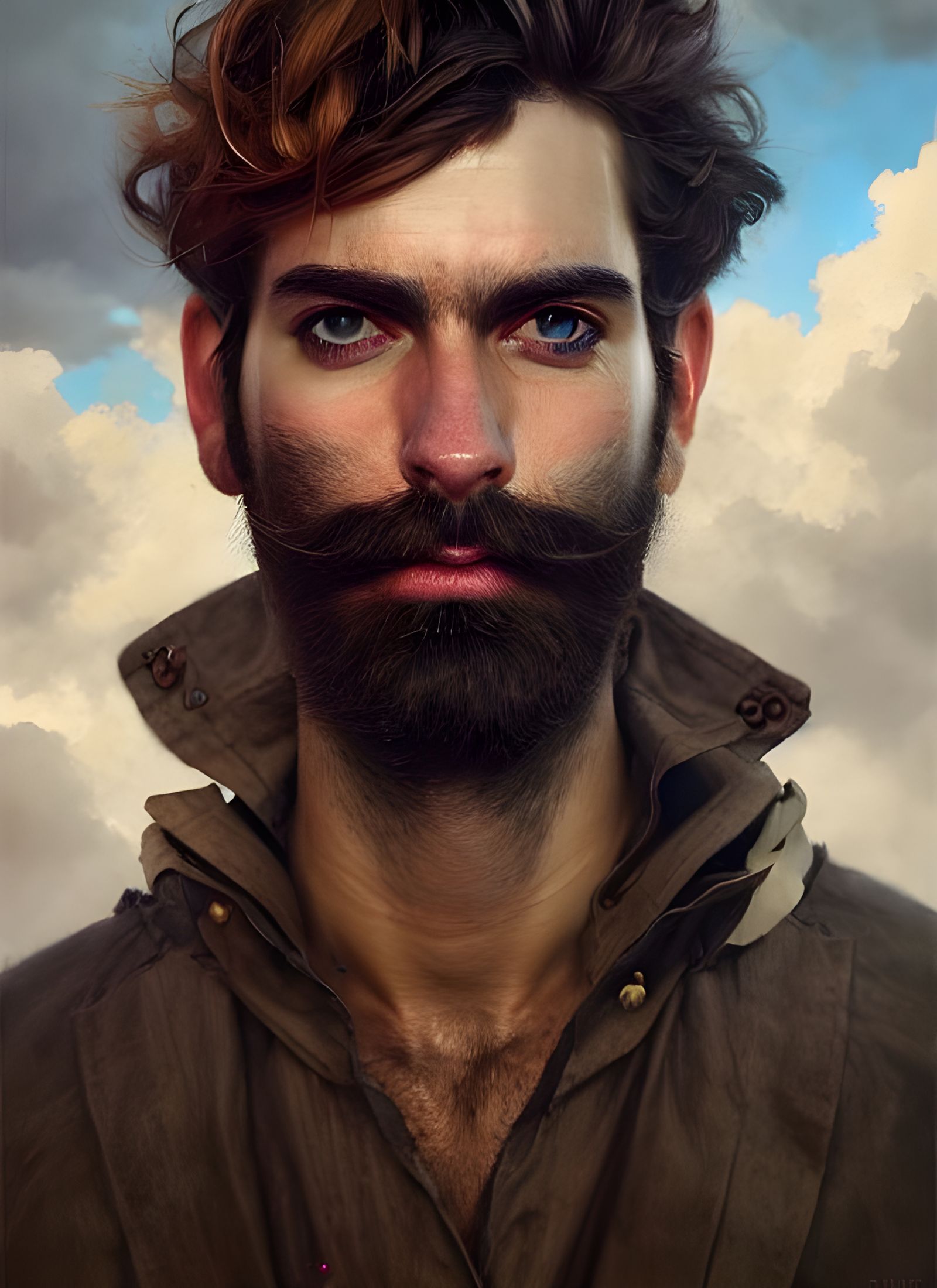 Handsome Spaniard Bandit Portrait in Photorealistic Style