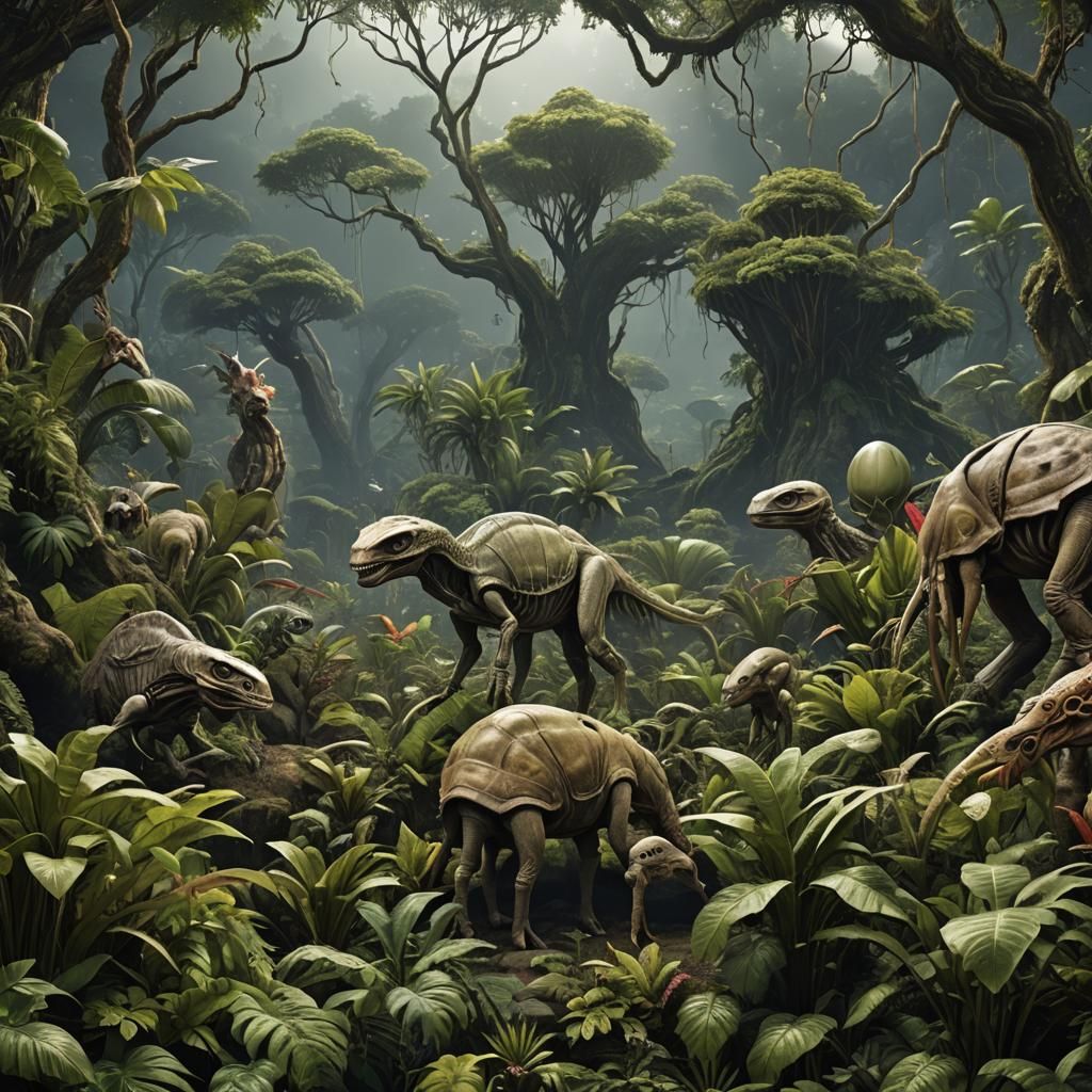 Primeval Alien Jungle in Detailed 3D