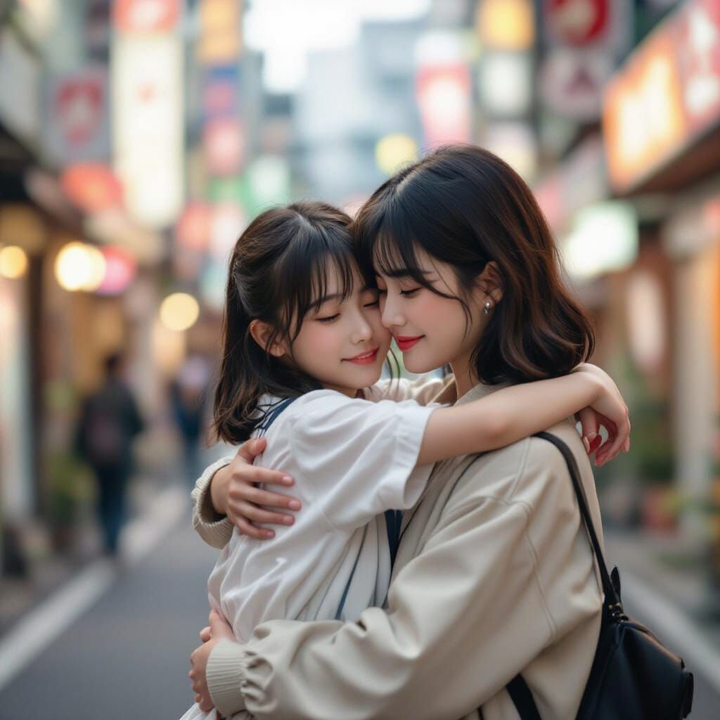 Heartfelt Connection Photorealistic Portrait