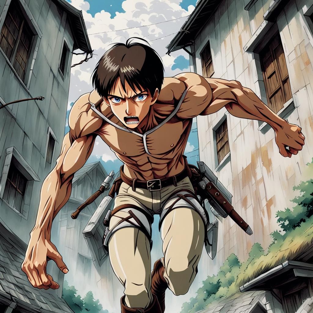 Eren Yoshida in Miyazaki-Inspired Anime Style