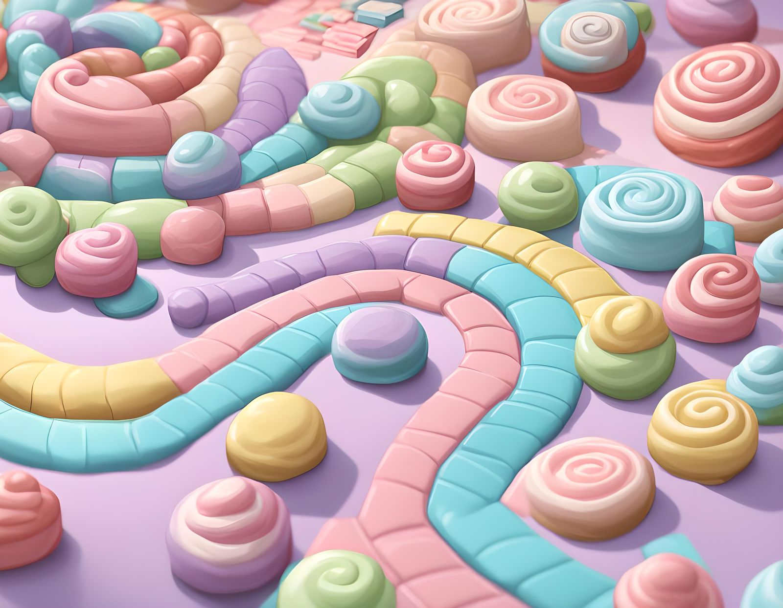 Candycore Candyland Game Board in Pastel Colors