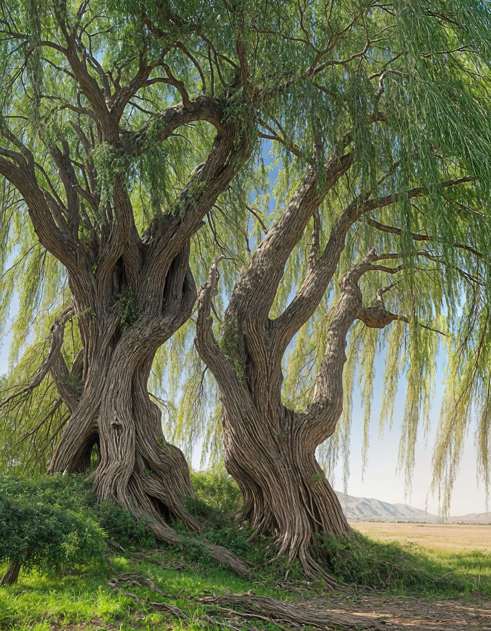 Majestic Ancient Willow Tree Standing Tall