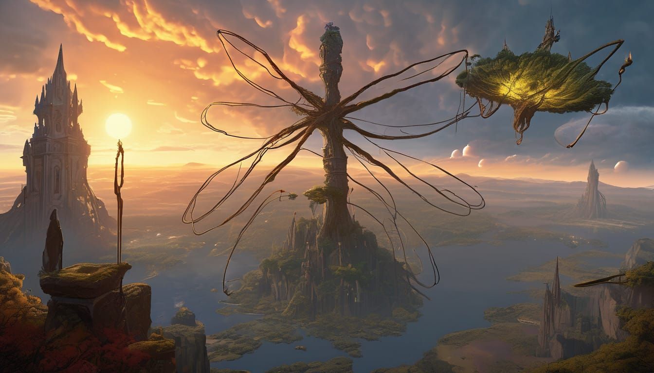 Ethereal Fantasy Realm: Unreal Engine 5-Inspired Matte Paint...