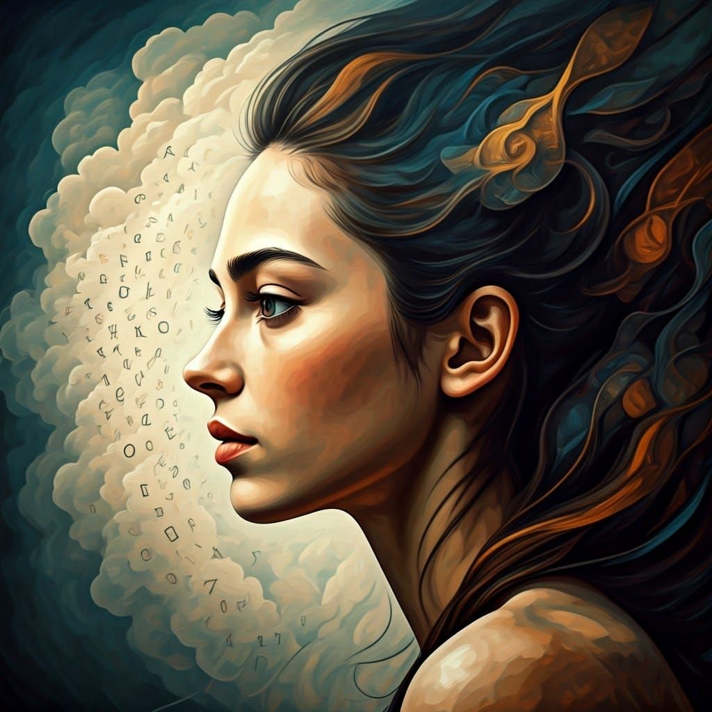 Thoughts, letters and words flowing from mind into heart