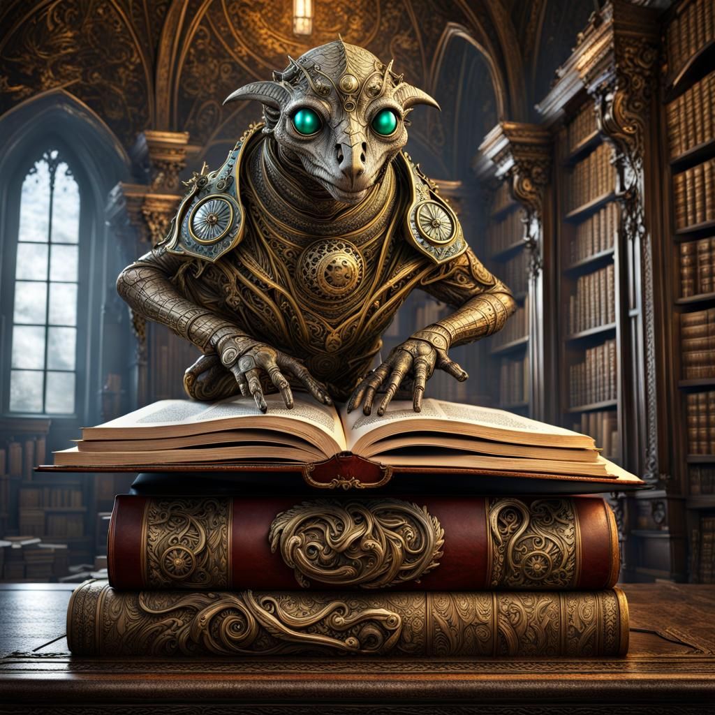 Steampunk Librarian Creature