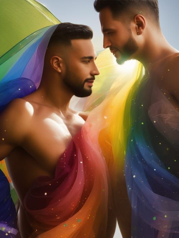 Rainbow Kiss: A Gay Pride Portrait