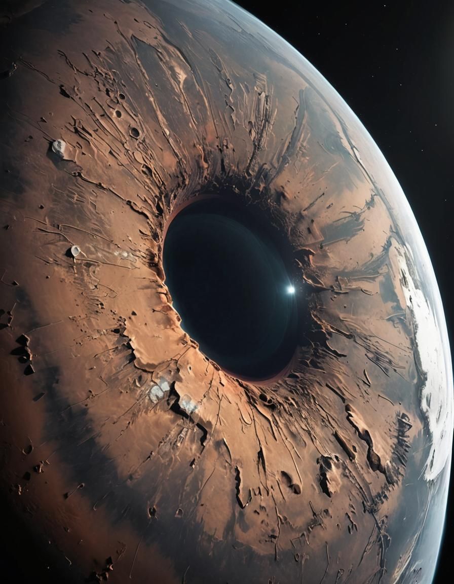 Martian Landscape Reflected in a Woman's Eye