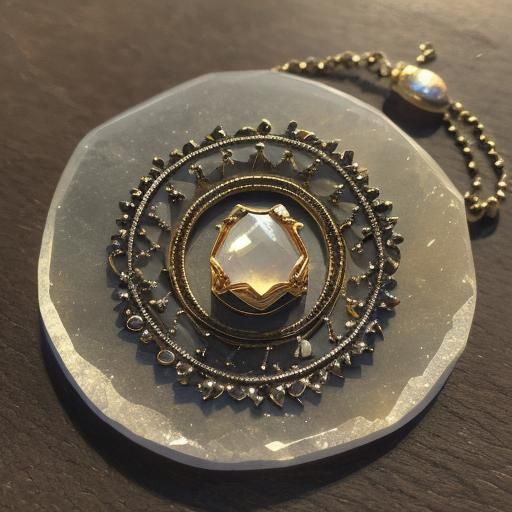 Quartz Jewelry Set in Oil Painting Style