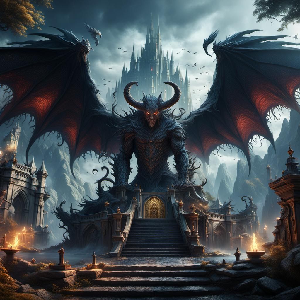 Detailed Matte Painting of Lucifer in Fantasy Art Style