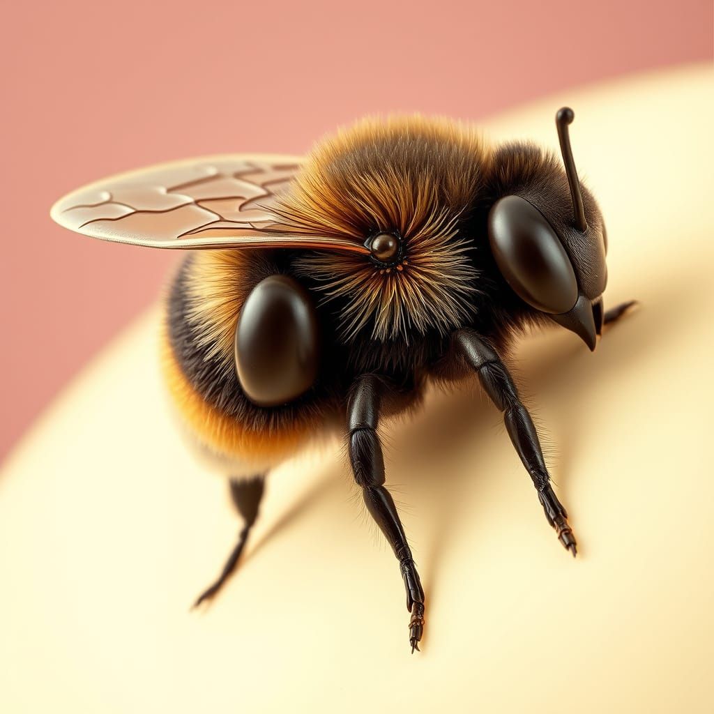 Chocolate Bee in Vibrant, Bold Colors