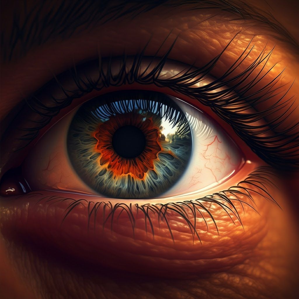 Eye Gazing at Swirling Autumn Leaves