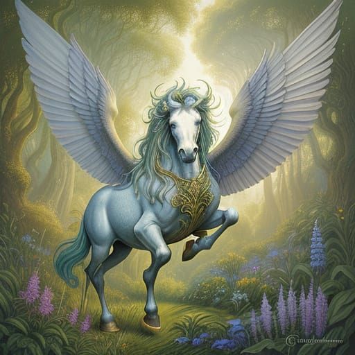 Mythical Fairy Portrait in Baroque Style