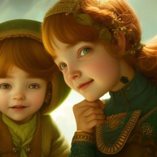 Adorable Girl Portrait in Detailed 3D Style