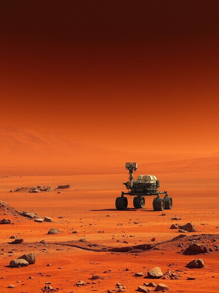 Renaissance Mars Rover in Eerie Stillness
