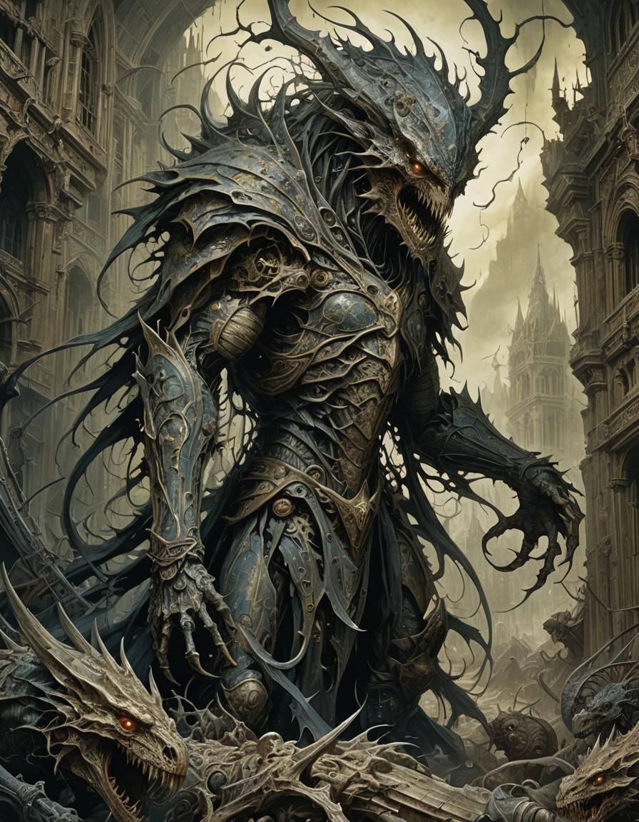 Phyrexian Horror Art, Hyperdetailed