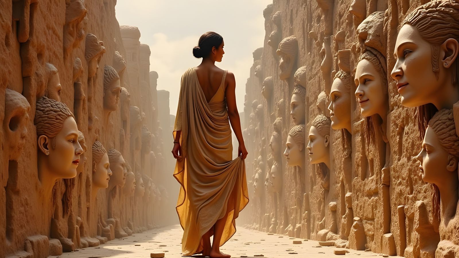 Ancient Greek Woman Embarks on a Journey Through Canyon of H...
