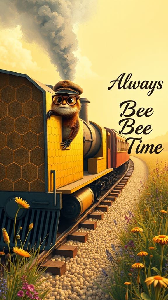 Vintage Steam Train Chugs Along Wildflower Railway