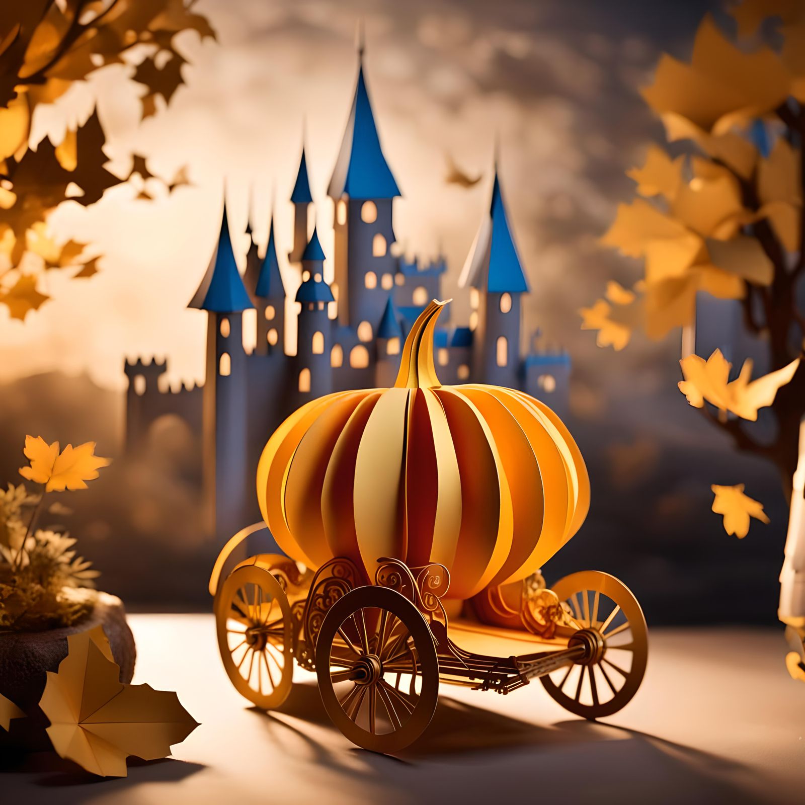 Cinderella's Carriage: 3D Origami Pop-Up Book