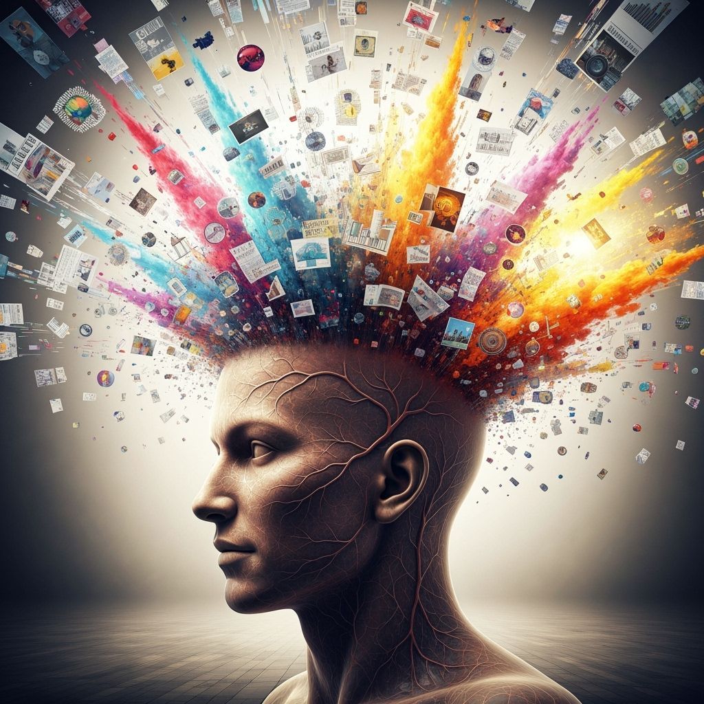 Mind Blowing Head with Exploding Ideas