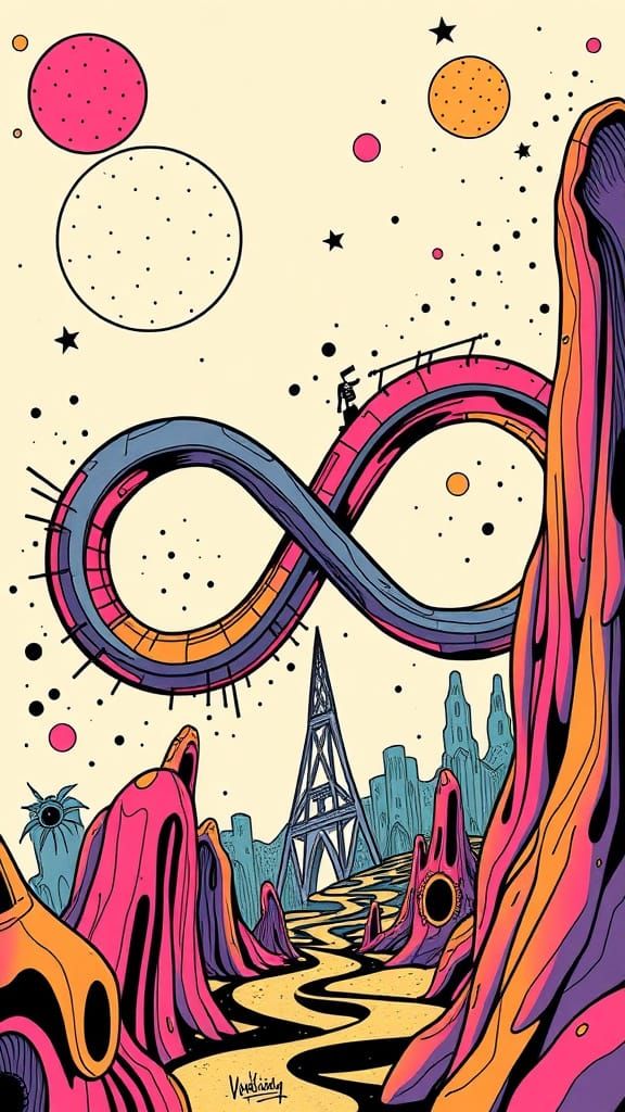 Vibrant Infinity Symbol in Bold, Dynamic Lines