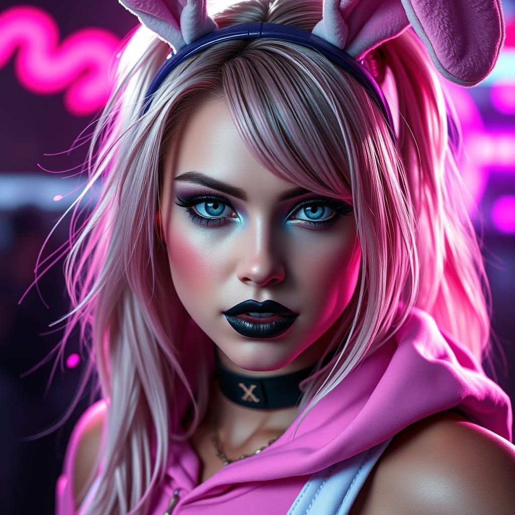 Goth Cheerleader Bunny Suit Concept Art