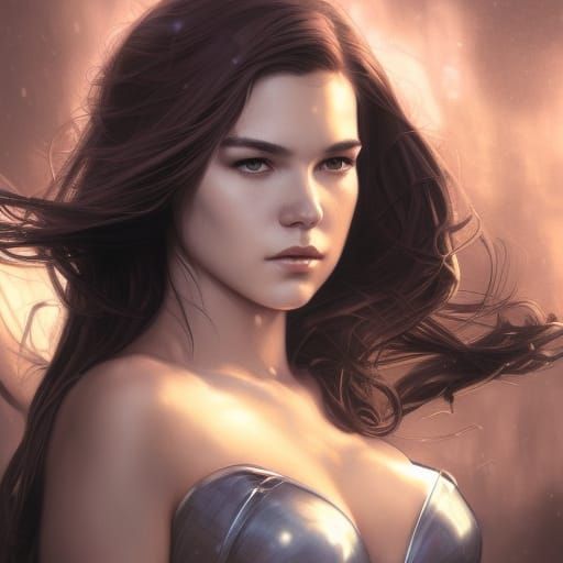 Huntress Bombshell Portrait in Frank Cho Style