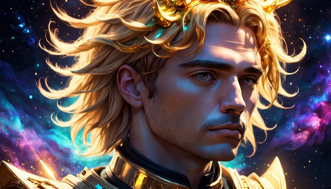 Celestial Crown Portrait in Digital Art