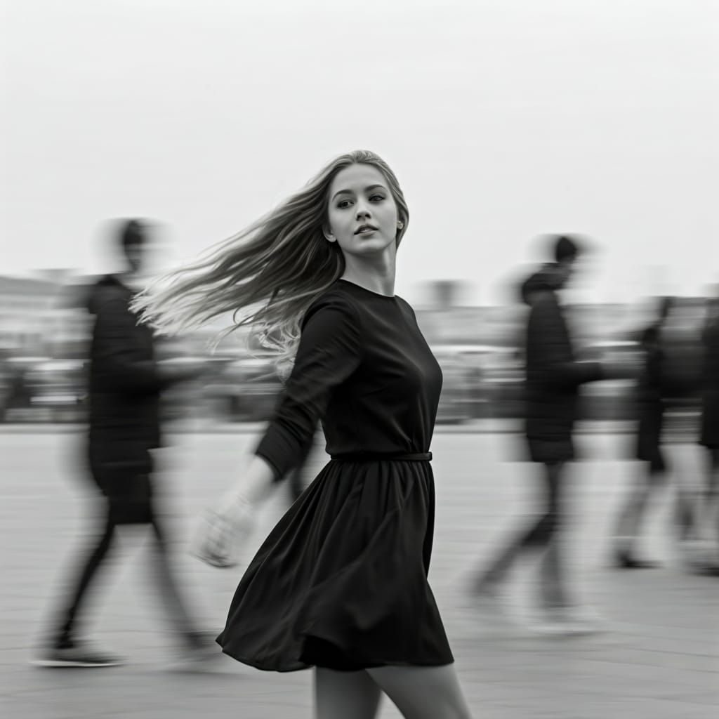 Ethereal Dancer in High Fashion Photography Style