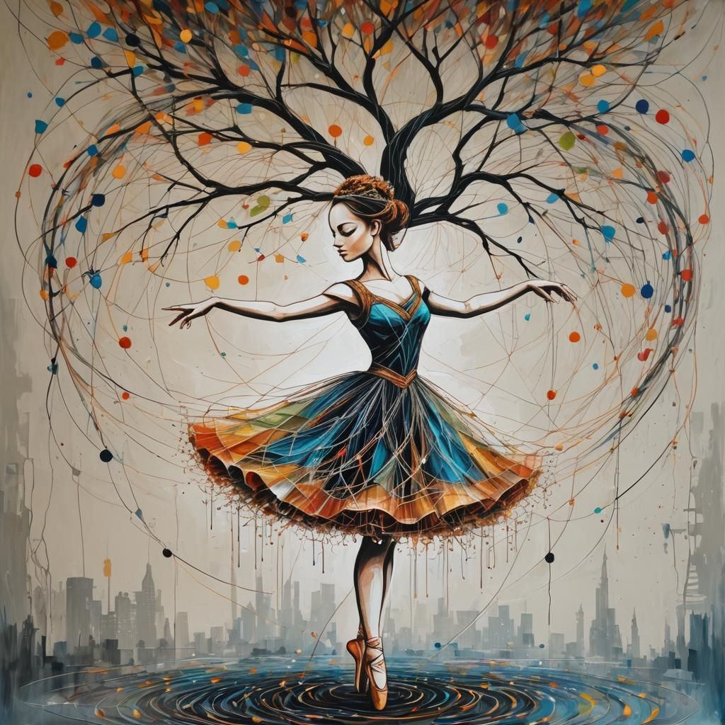 String Ballerina Dances in String City