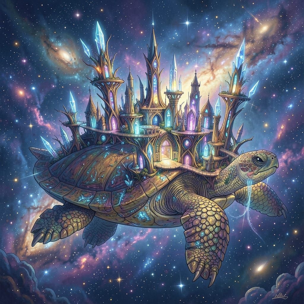 Cosmic Turtle City in Nebula Galaxy