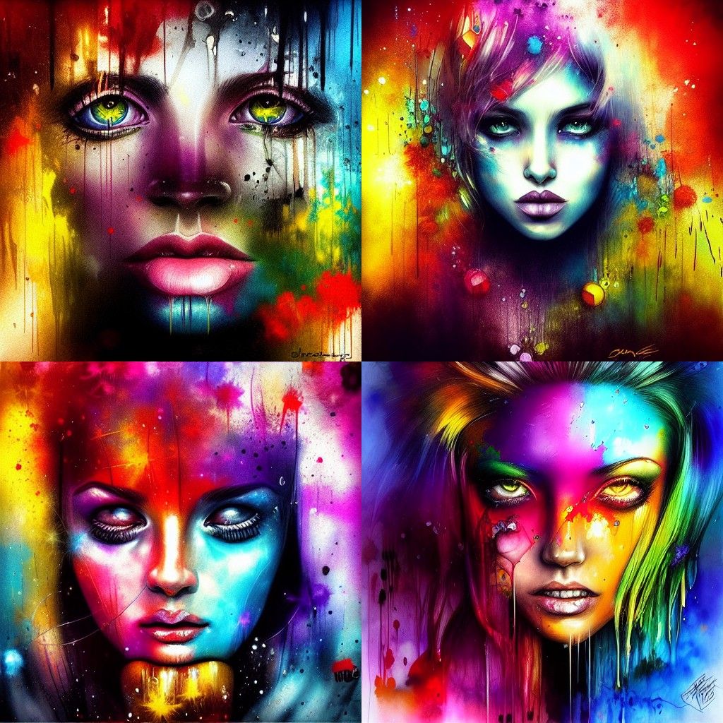 Abstract Portrait in Murciano Style