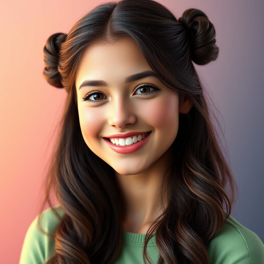 Youthful Charm in Hyper-Realistic Portrait