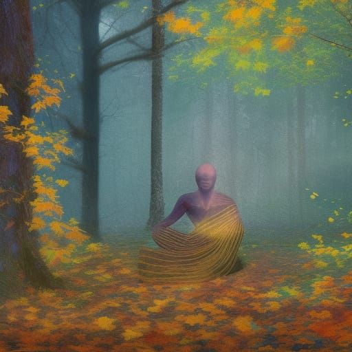 Ethereal Dreamscape: Impressionistic Neural Pathway in Warm ...