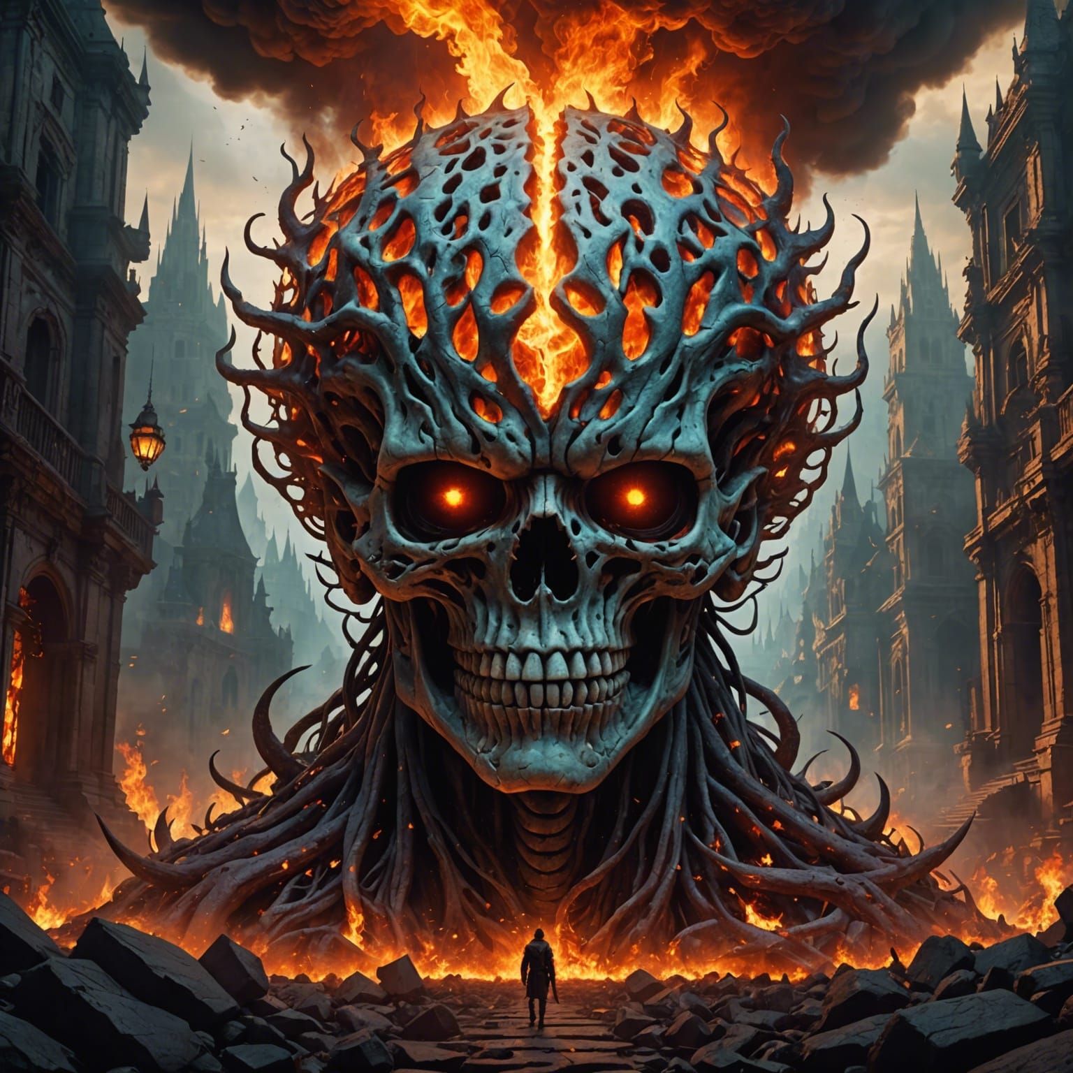 Brain in Hell: Detailed Matte Painting