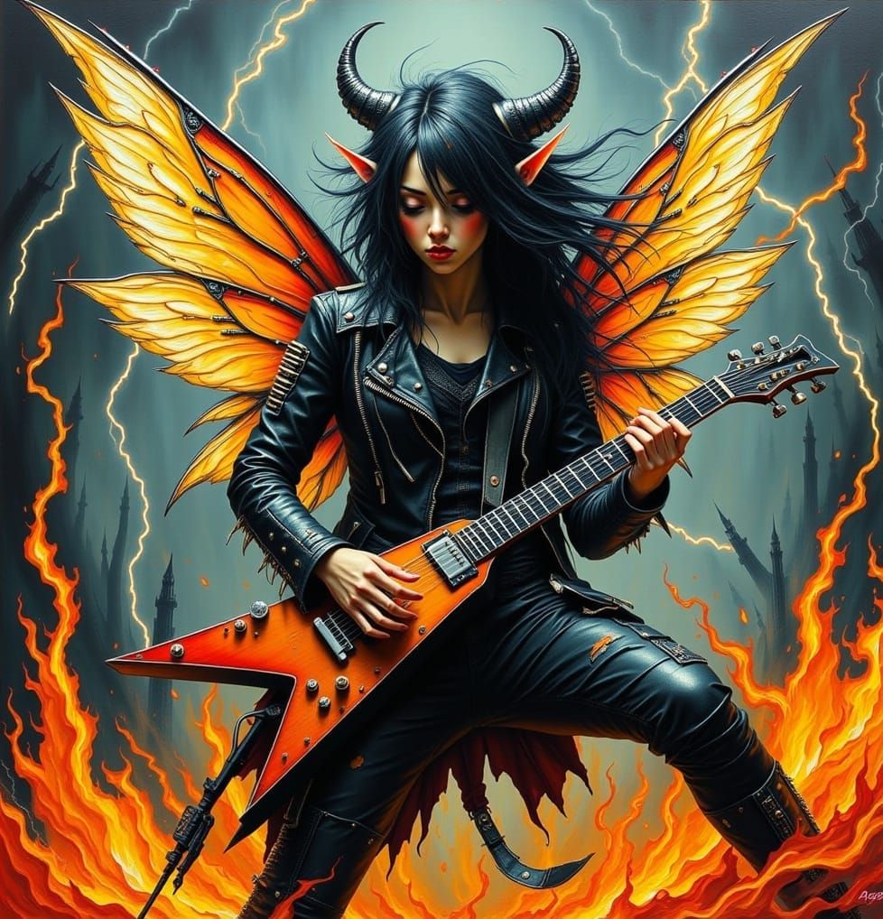 Heavy Metal Fairy Rocker in Frenetic Flight