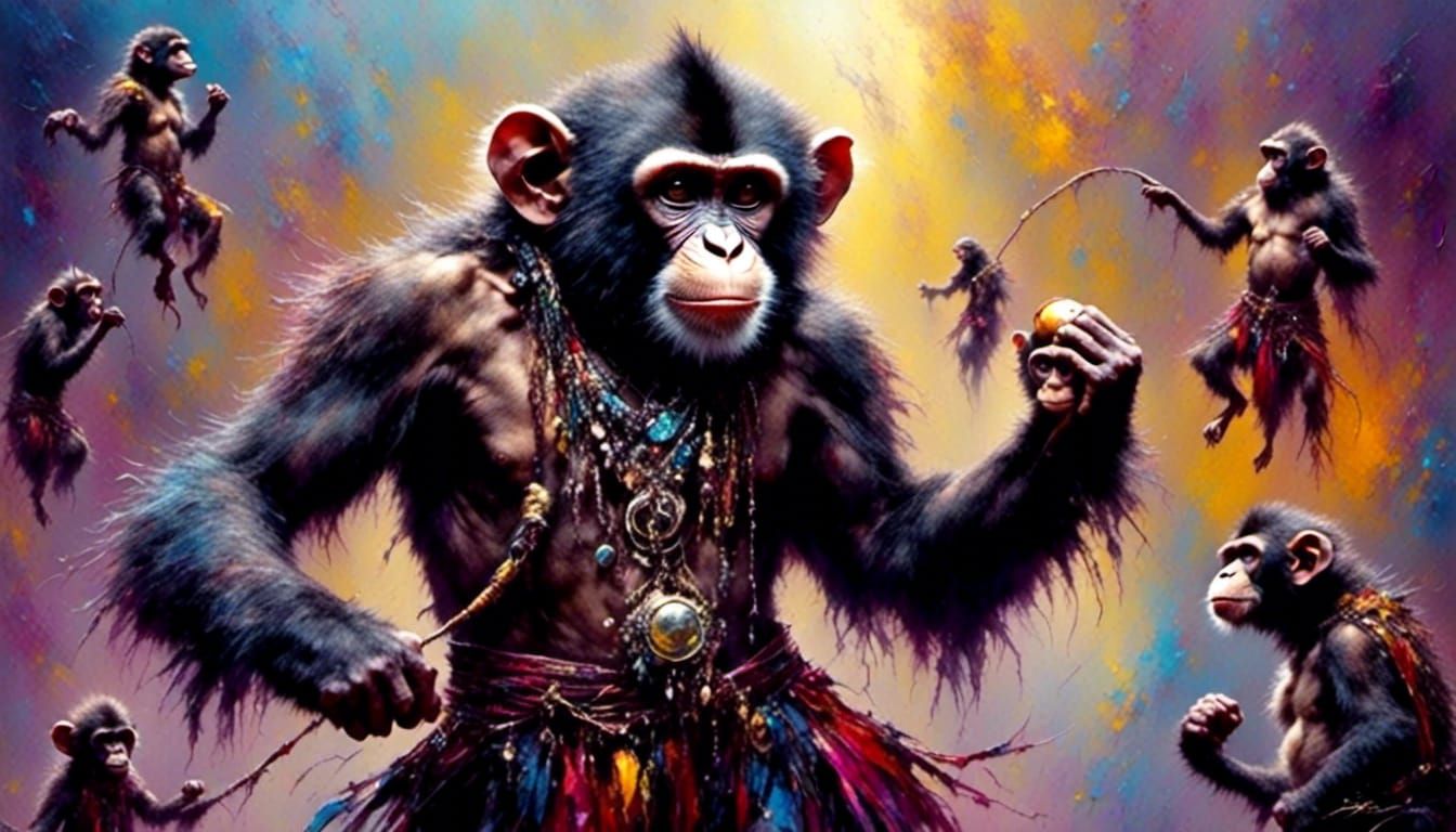 Dancing Surreal Creature in Dreamlike Setting