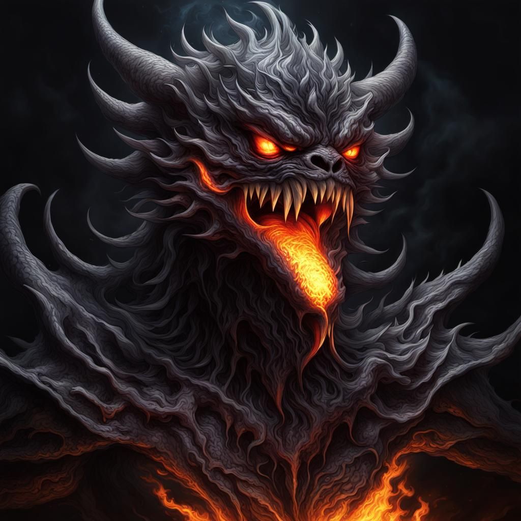 Dark Evil Flaming Popobawa: An Ultrarealistic Vision