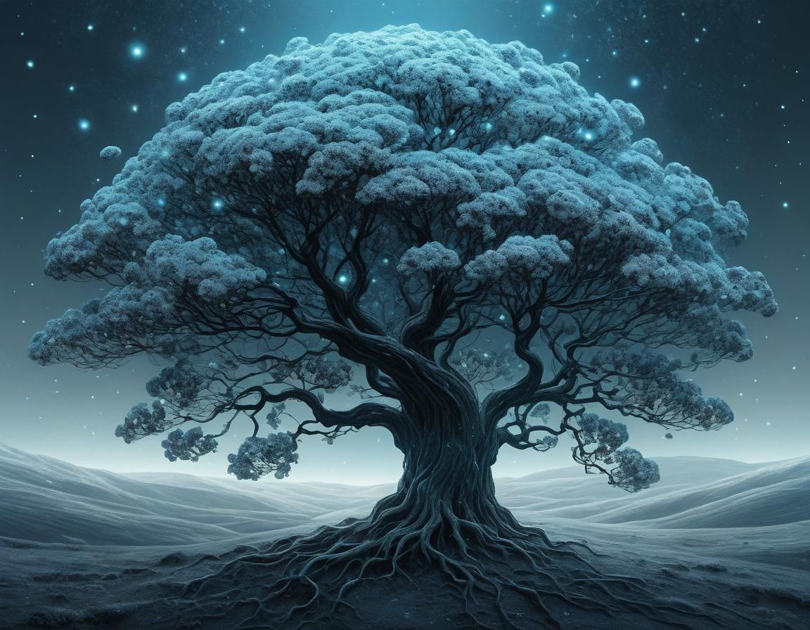 Ethereal Abstract Floral Art in Monochromatic Palette