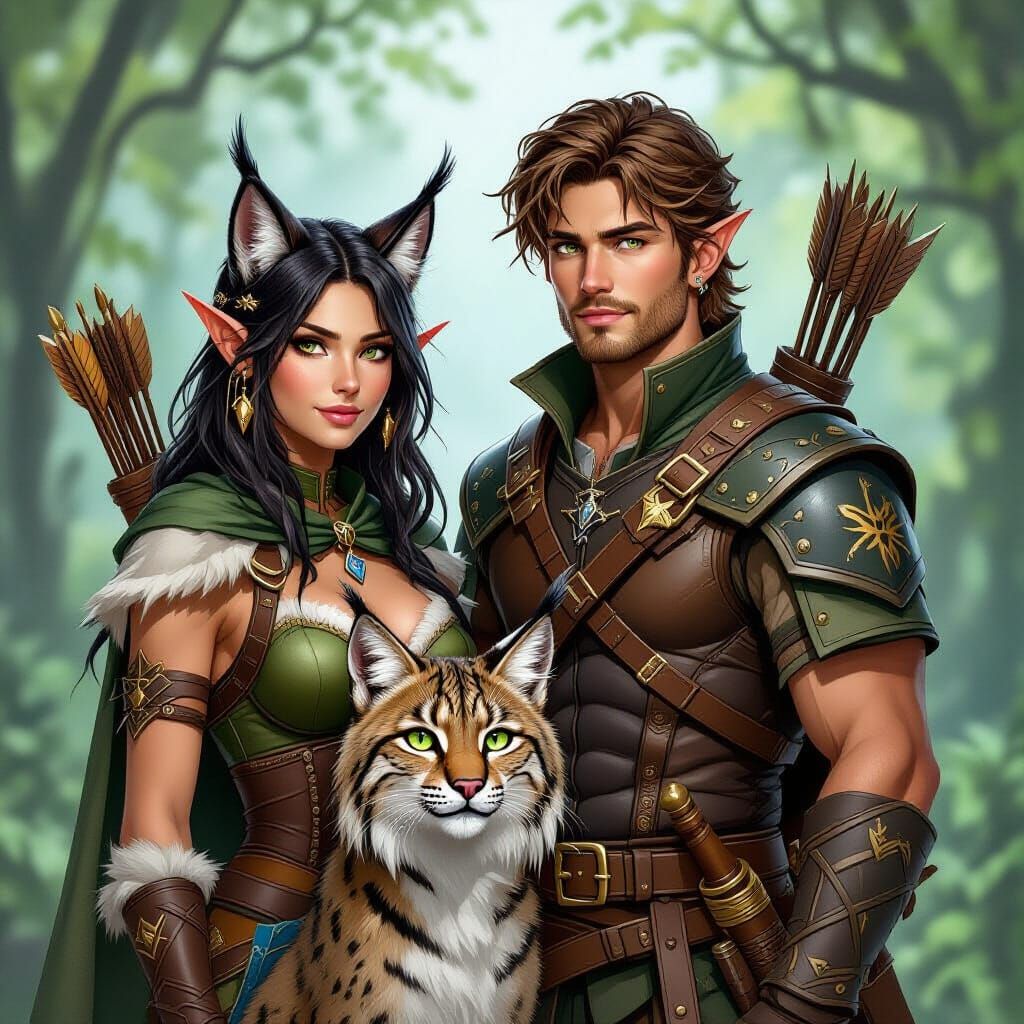 Rangers Embark on a Magical Hunt with Beastkin Companion