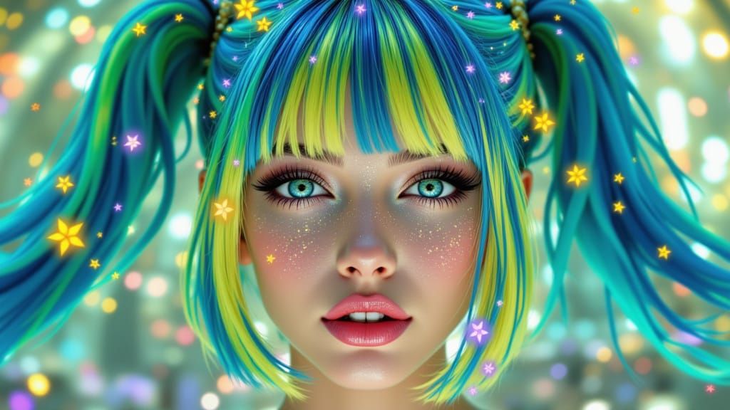 Blue Green Yellow Girl (Accu LoRA)