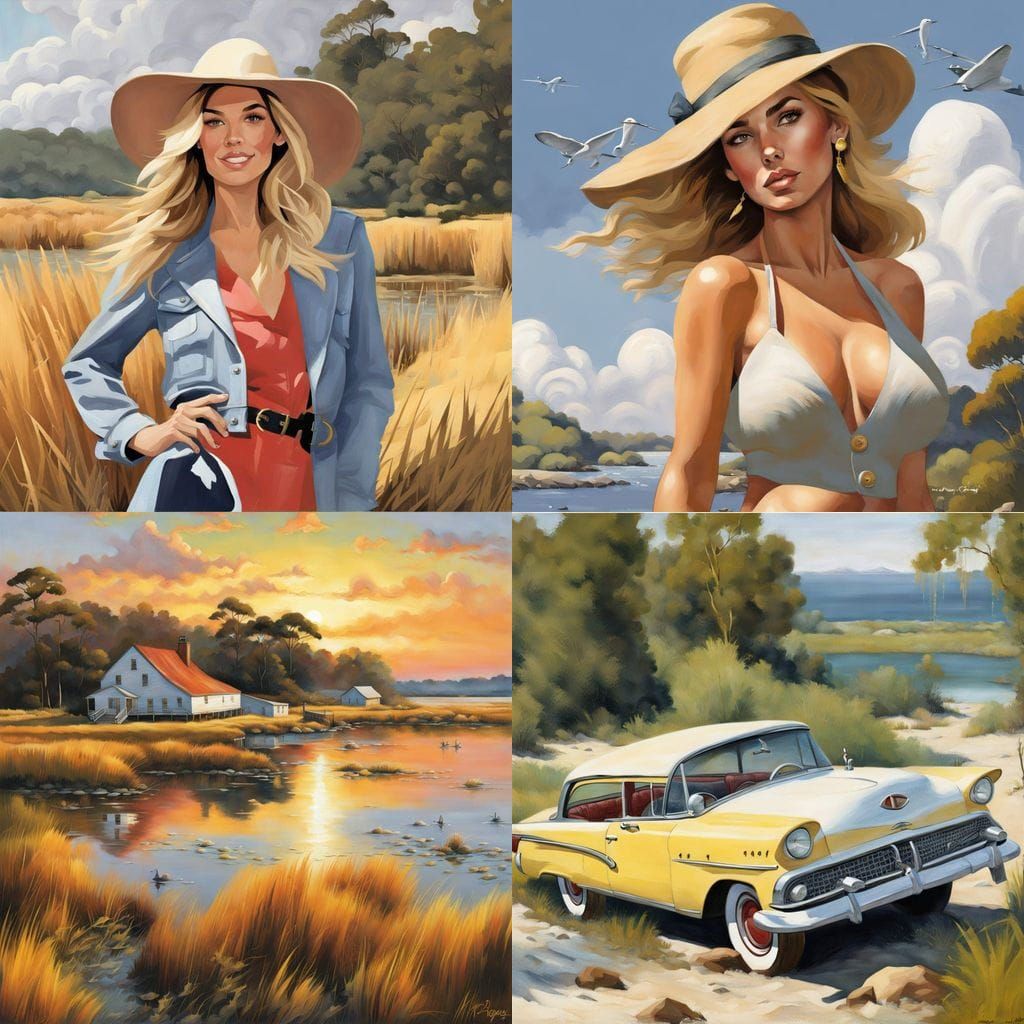 Surreal Georgia Marsh Art Piece